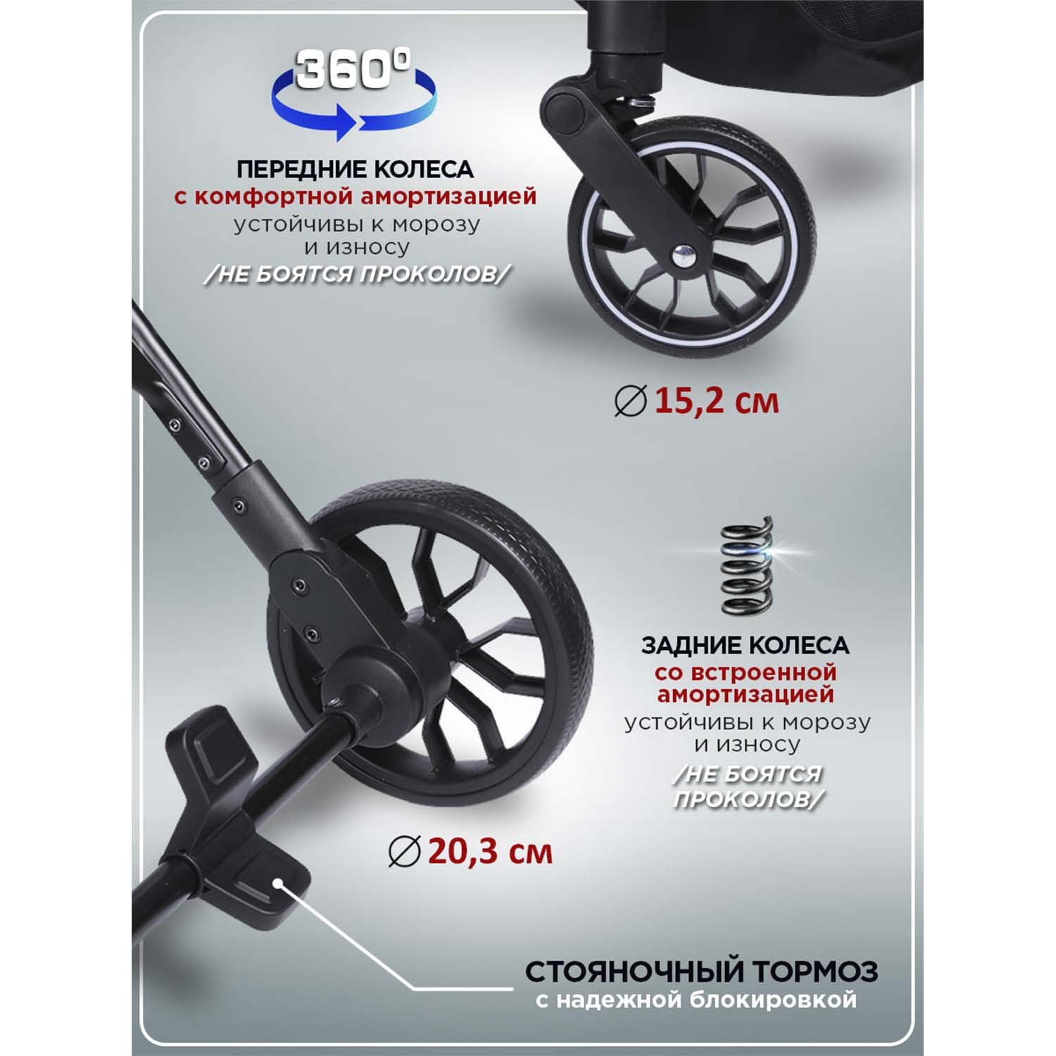 Коляска прогулочная BabyCare Venetto Изумрудный голубой - фото 4