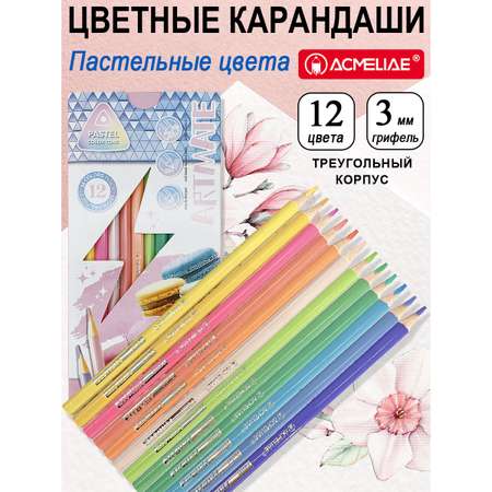 Карандаши пастельные ACMELIAE 12 шт.