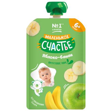 Пюре Маленькое счастье Яблоко-банан с 6 мес 90 г