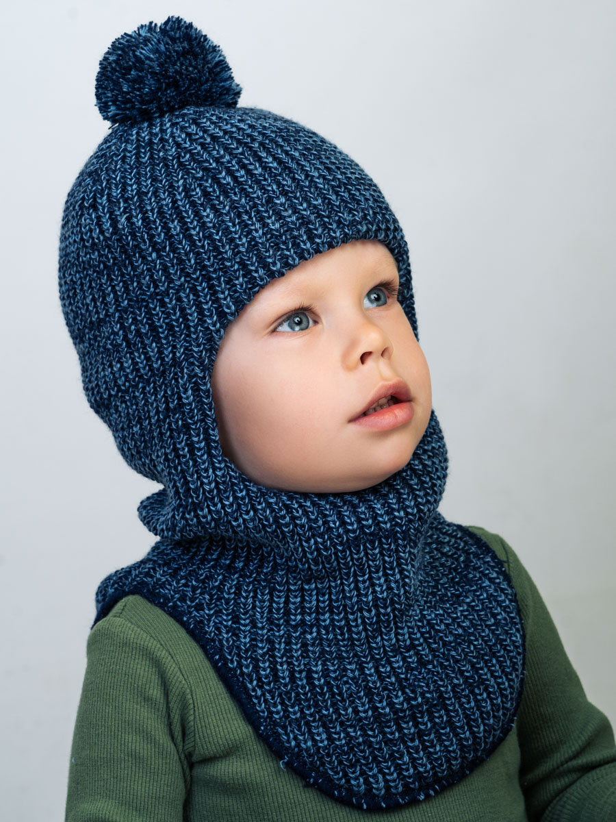 Шапка-шлем ПриКиндер U-W_22324 Цвет: Синий меланж - фото 8