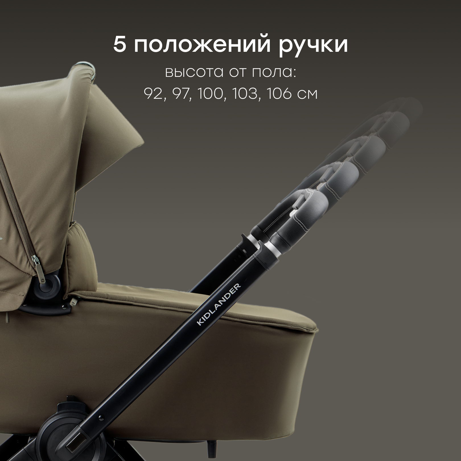 Коляска 2в1 Happy Baby хаки - фото 7