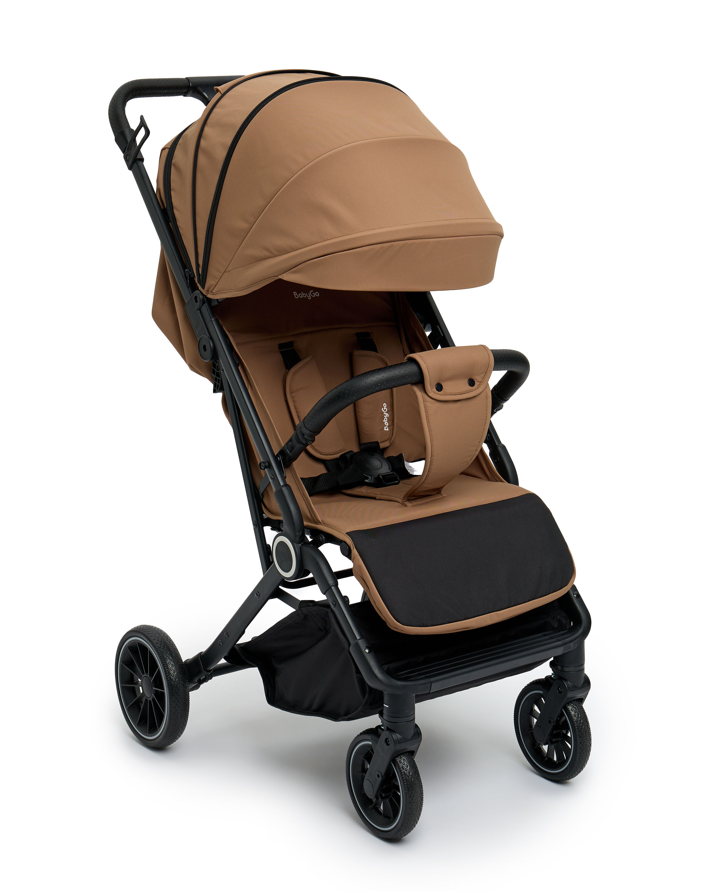 Коляска прогулочная BabyGo Roady Plus коричневый - фото 3