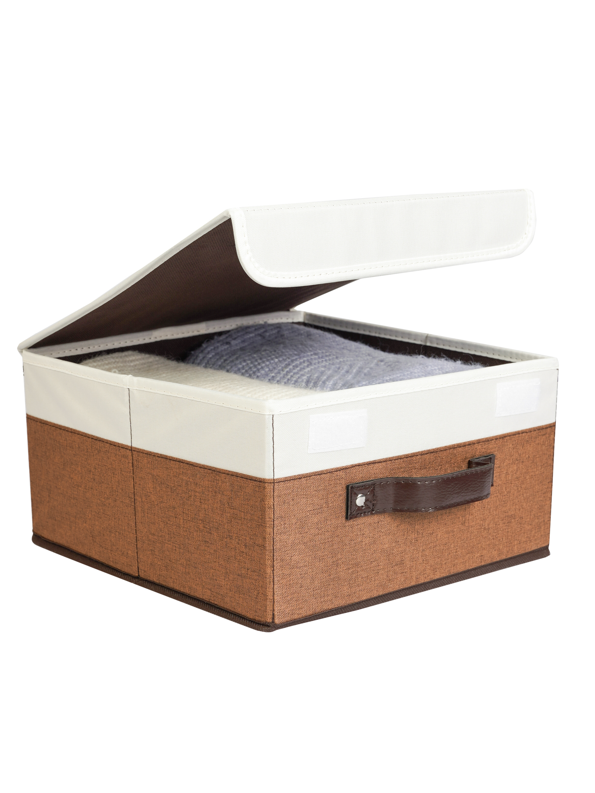 Короб для хранения ЕВРОГАРАНТ серии Cappuccino с крышкой 30х30х16 см - фото 8