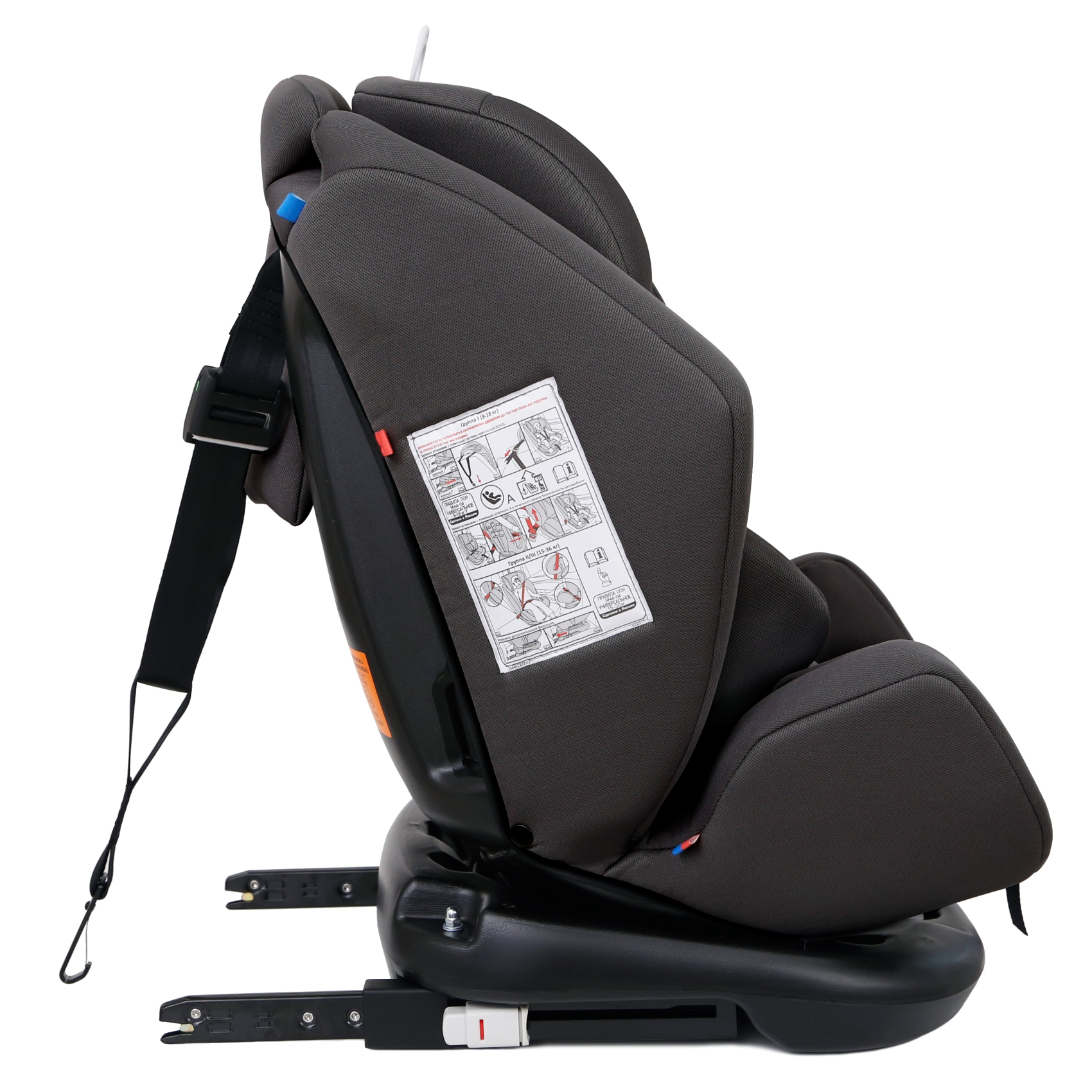 Автокресло Еду-Еду Isofix 0+/1/2/3 (0-36 кг) серый - фото 7