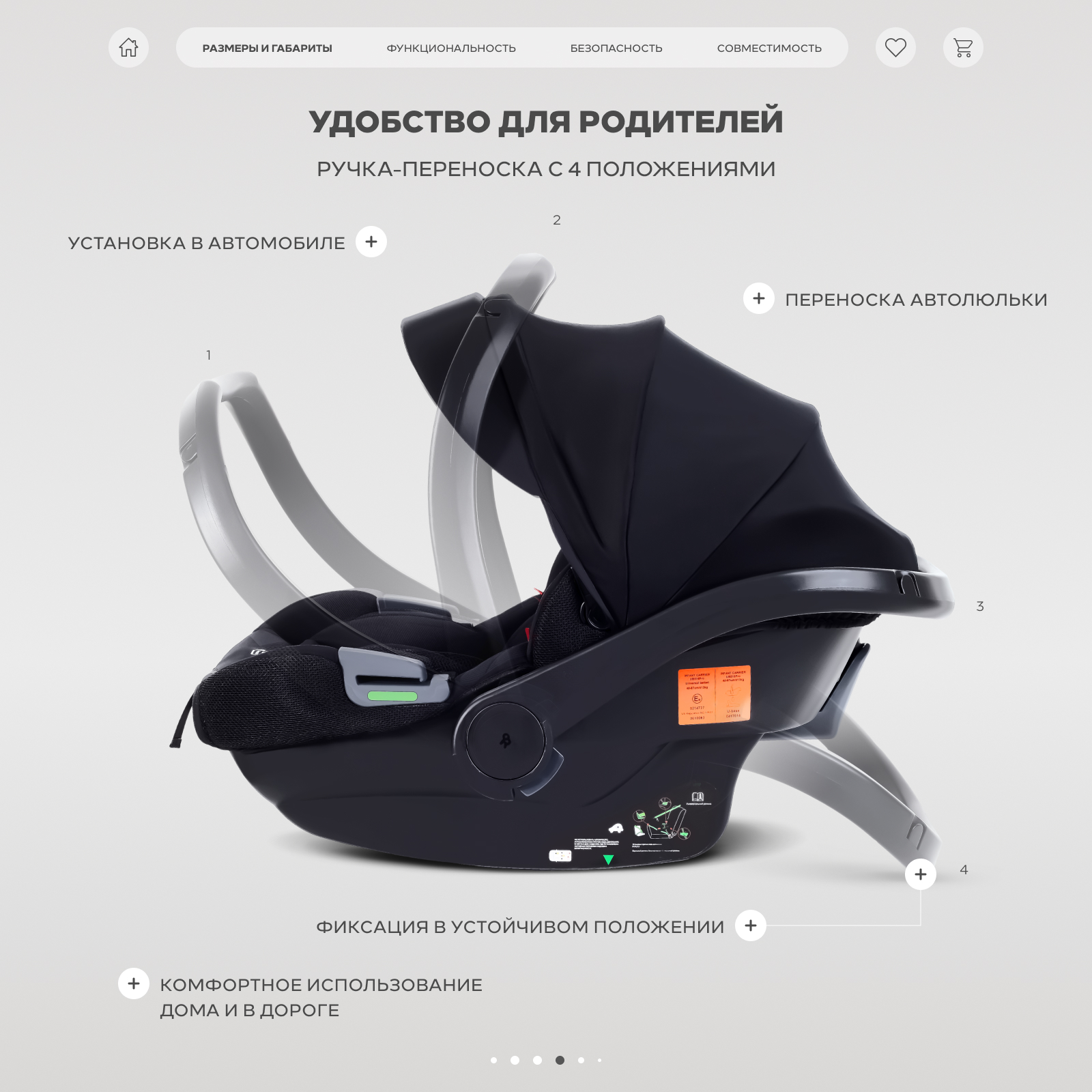 Автокресло Rant CARRY Pro 0 (0 -13 кг) черный - фото 4