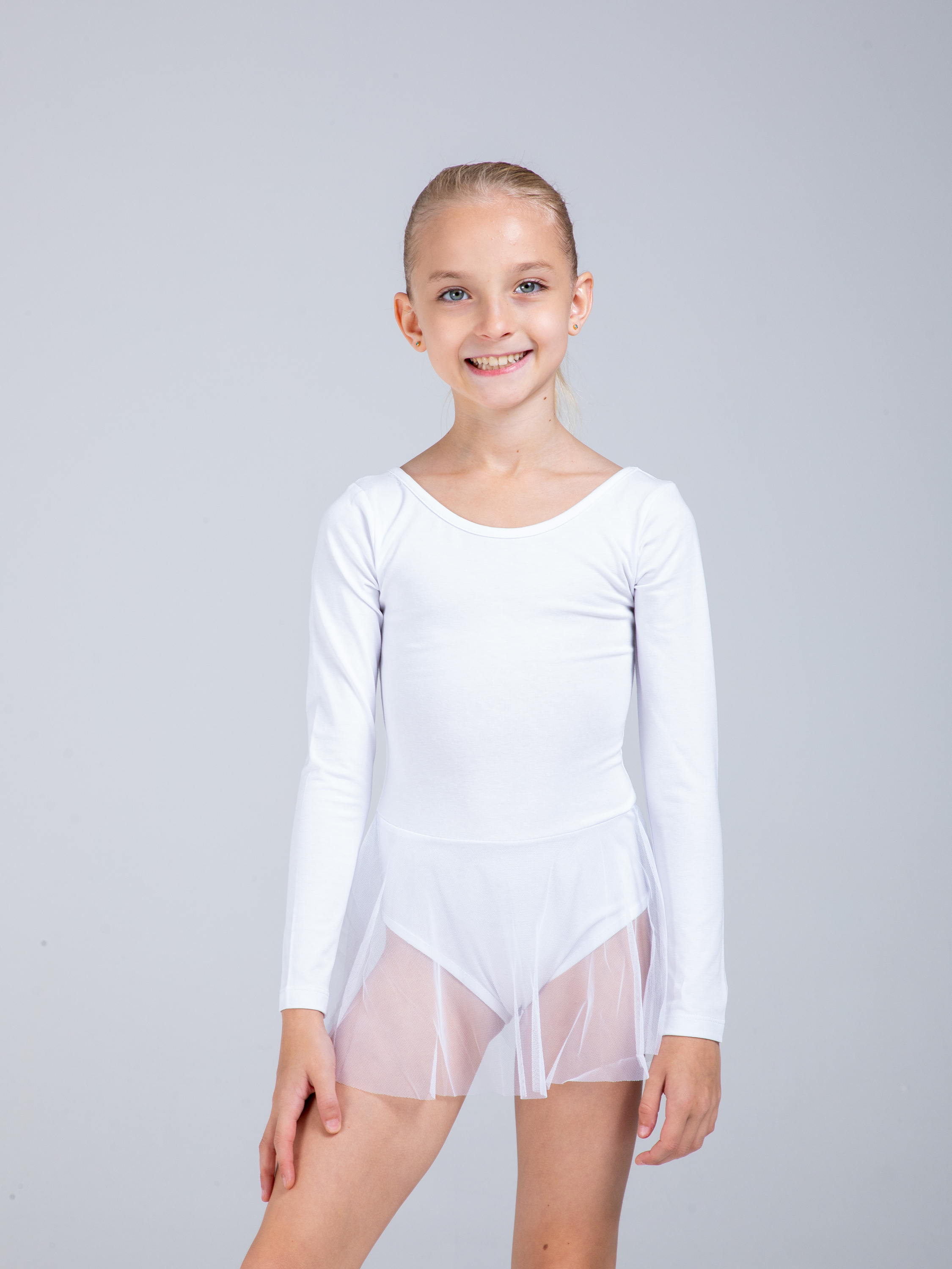 Купальник гимнастический STELLA MODA 26403._белый - фото 11