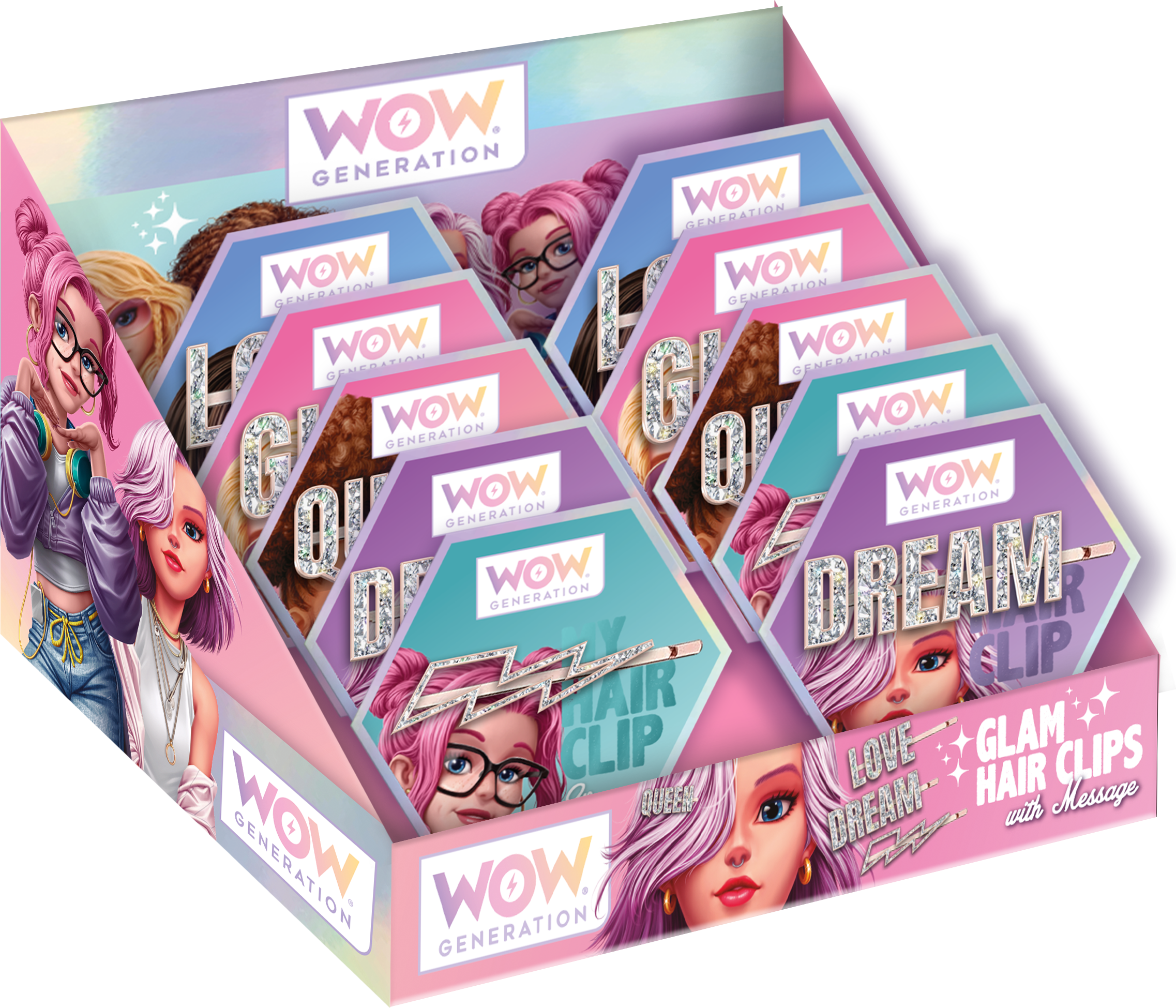 WOW, Заколка для волос с надписью GLAM WOW00089g - фото 2