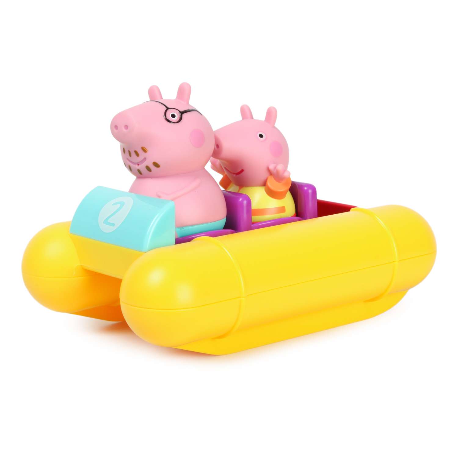 Игрушка для купания Tomy Пеппа и Папа Пиг на катамаране E73107C - фото 1