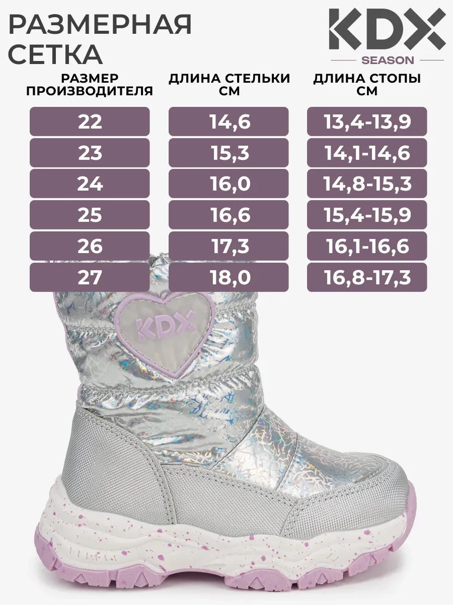 Сапоги KDX HAO-21 silver - фото 9