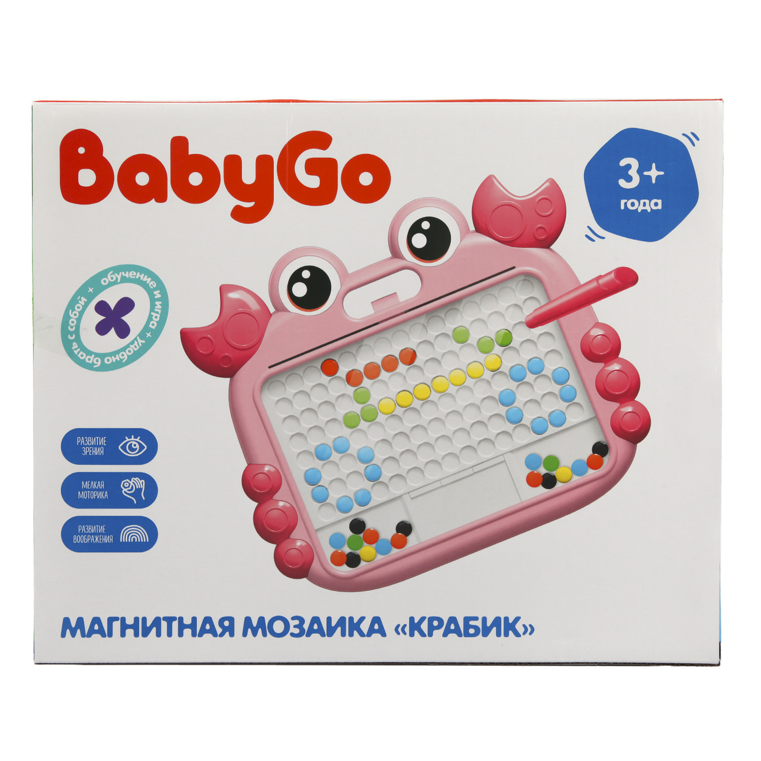 Мозаика-планшет Baby Go Рисуем магнитами Крабик FCJ1105393 - фото 7