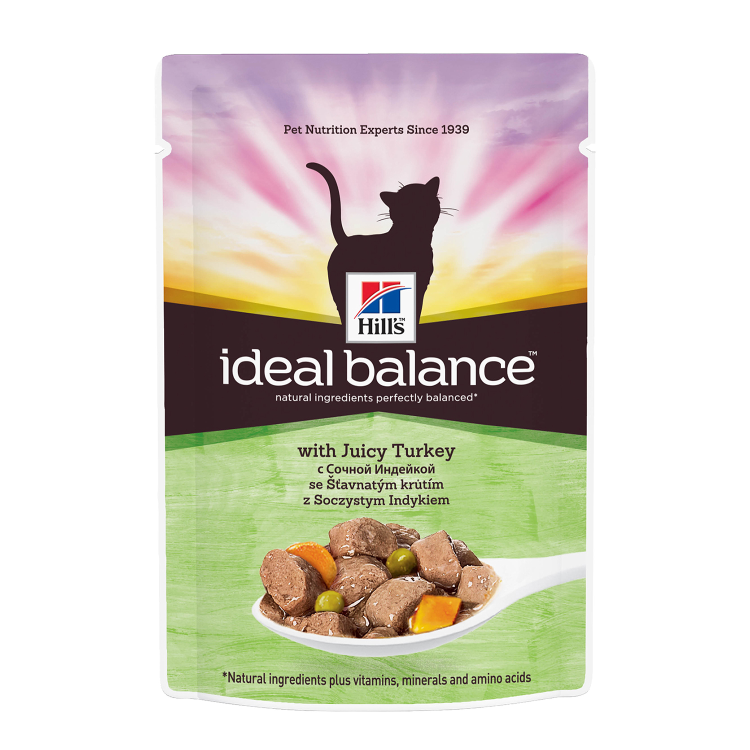 Корм влажный для кошек HILLS 85г Ideal Balance с сочной индейкой пауч - фото 1