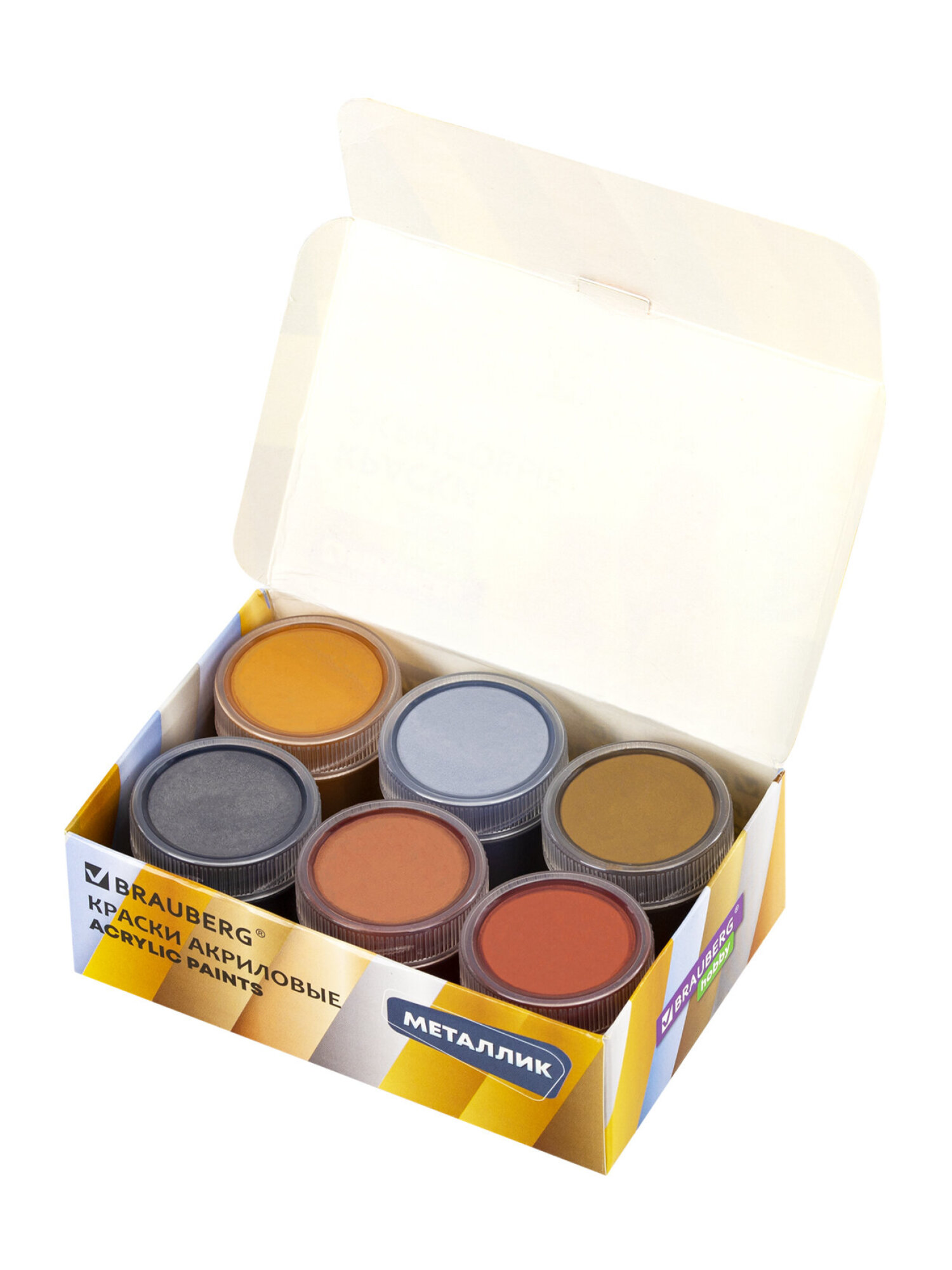 Краски акриловые Brauberg 6 цв. - фото 9