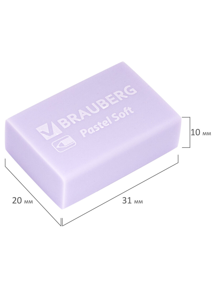 Ластик Brauberg Soft 12 шт. - фото 15