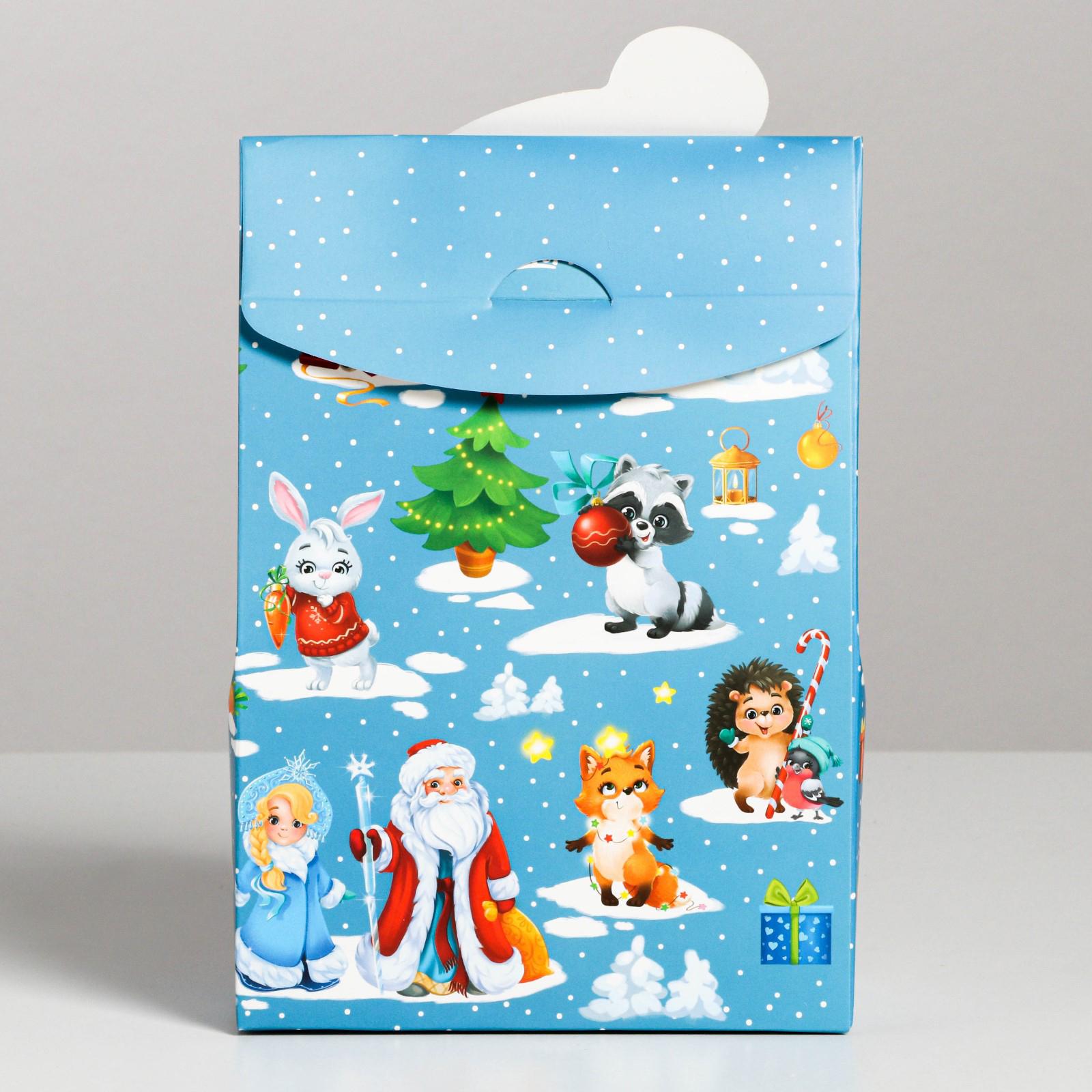 Коробка Дарите Счастье складная «Снеговик». 15×7×22 см - фото 3