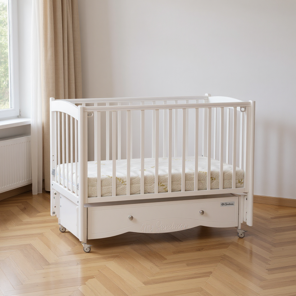 Детская кроватка Mr Sandman, универсальный маятник (белый) - фото 22