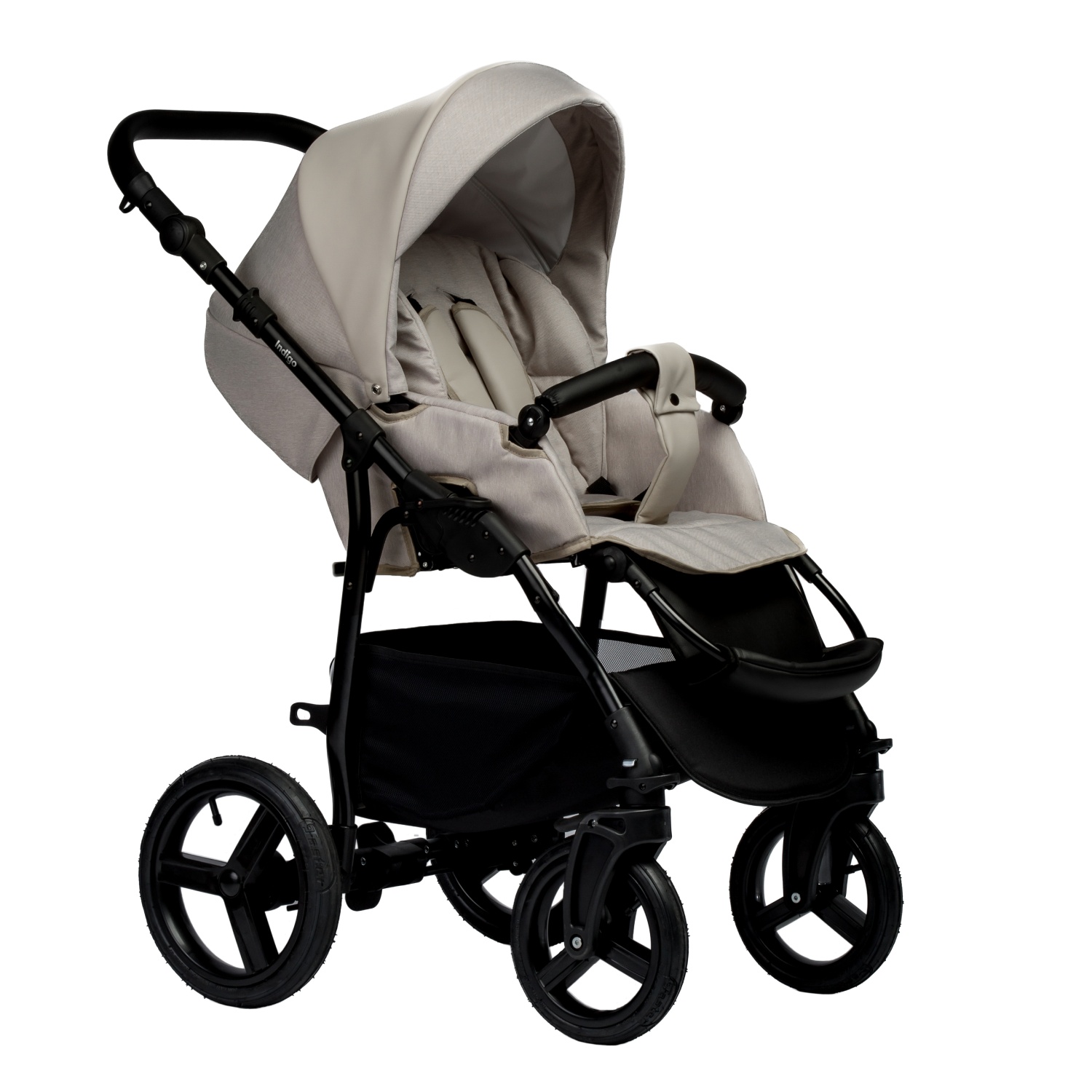 Коляска 2в1 Indigo Impulse Eco Ie 02 бежевый - фото 3