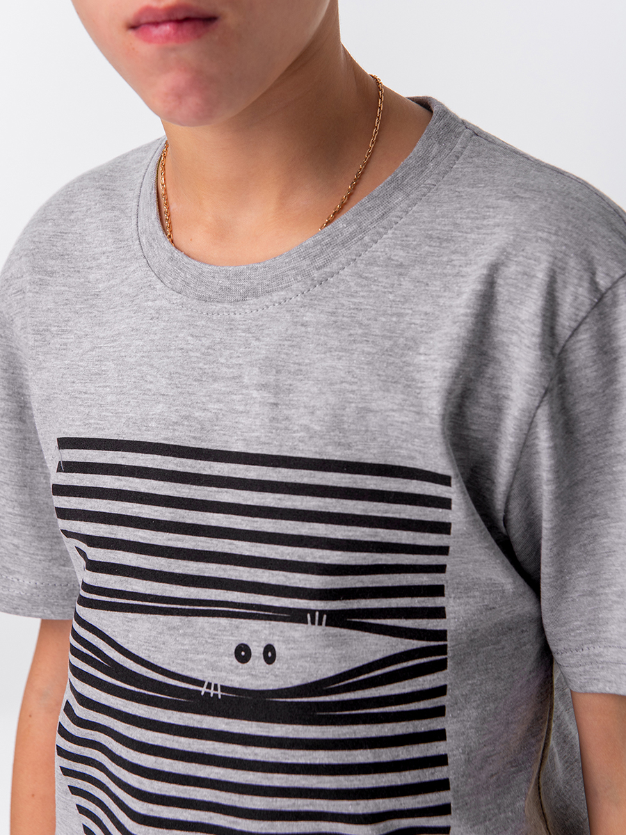 Футболка HappyFox HF55011Mбарабашка,серыймеланж - фото 3