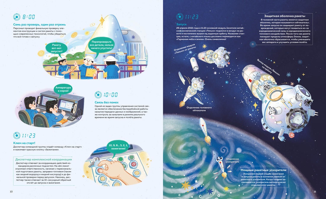 Книга Махаон 24 часа в космосе. Дуань Чжан Цюй И. Полёт на Луну - фото 6