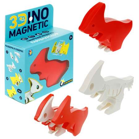 Конструктор 1TOY Magnetic Динозавр Паразауролоф магнитный