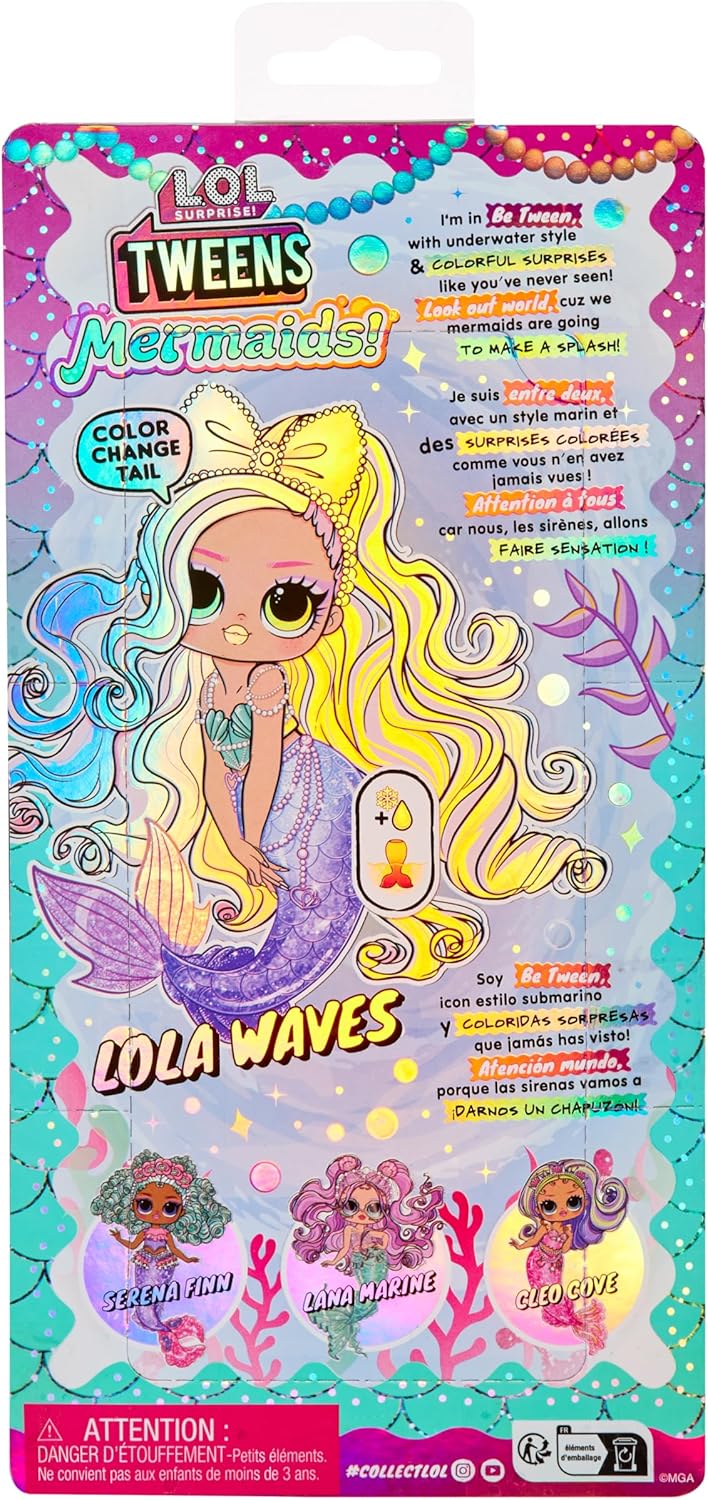 Кукла модельная L.O.L. Surprise! Tweens Mermaid Lola Waves 510451-EUC - фото 9