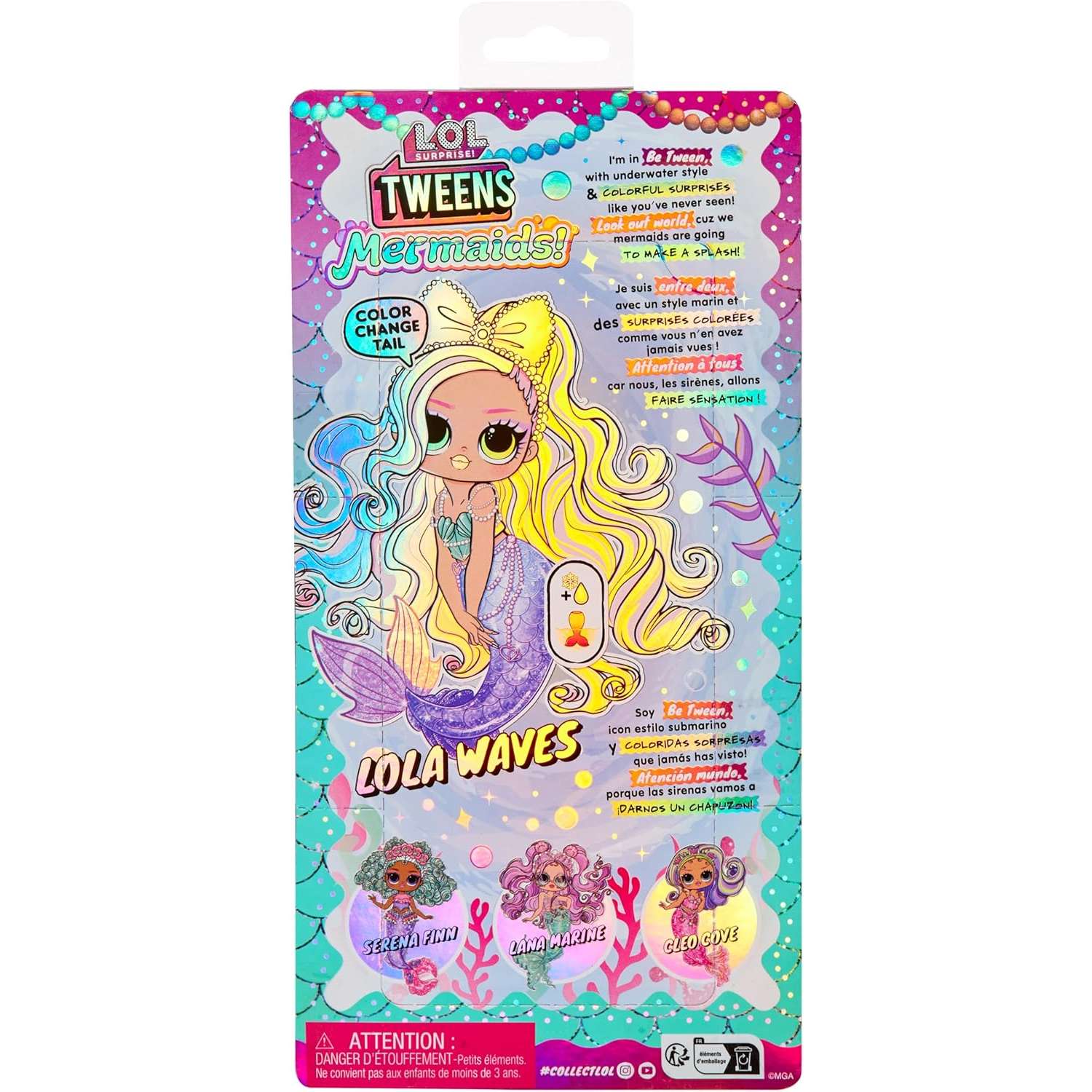 Кукла модельная L.O.L. Surprise! Tweens Mermaid Lola Waves 510451-EUC - фото 9