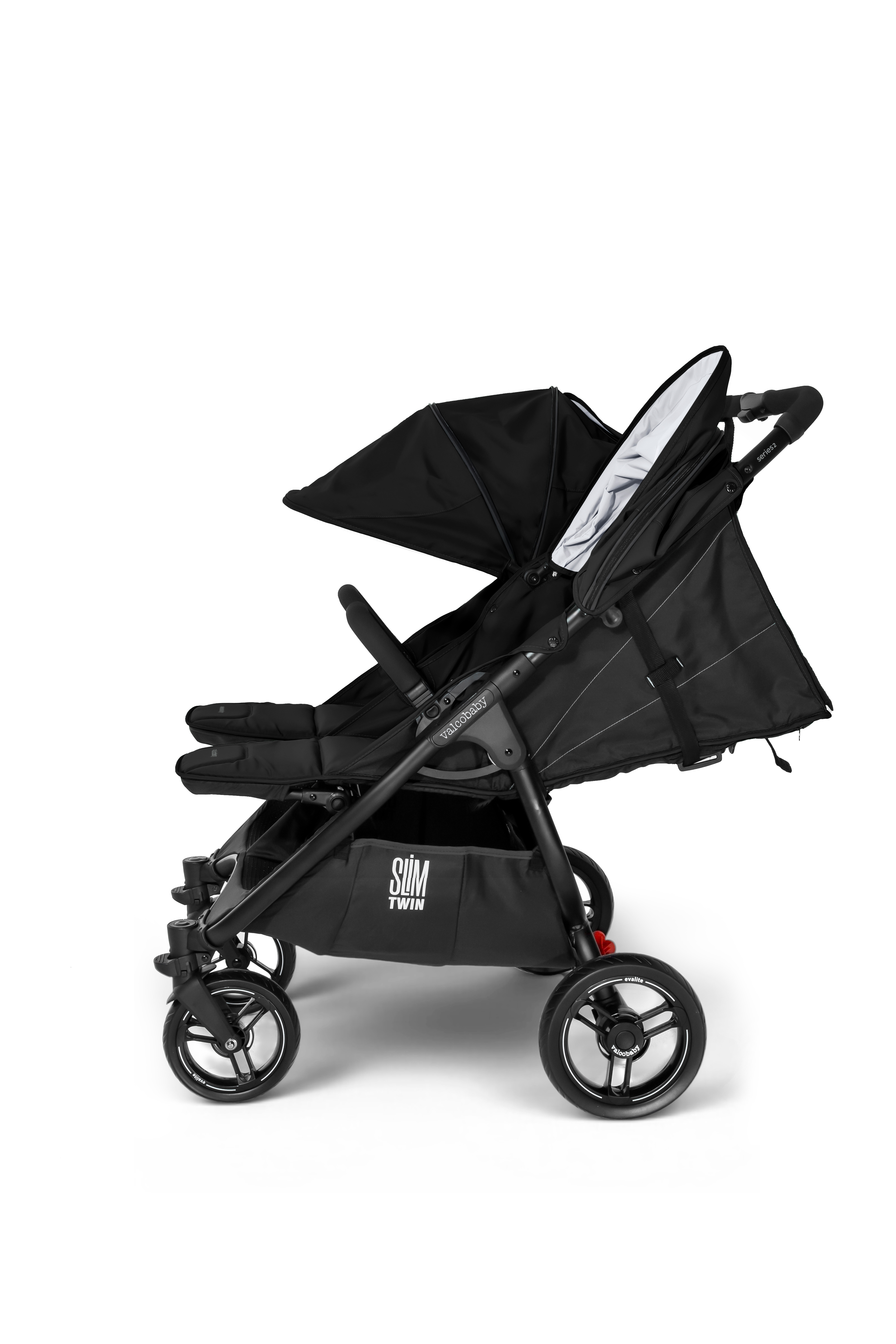 Коляска прогулочная для двойни Valco baby черный - фото 3