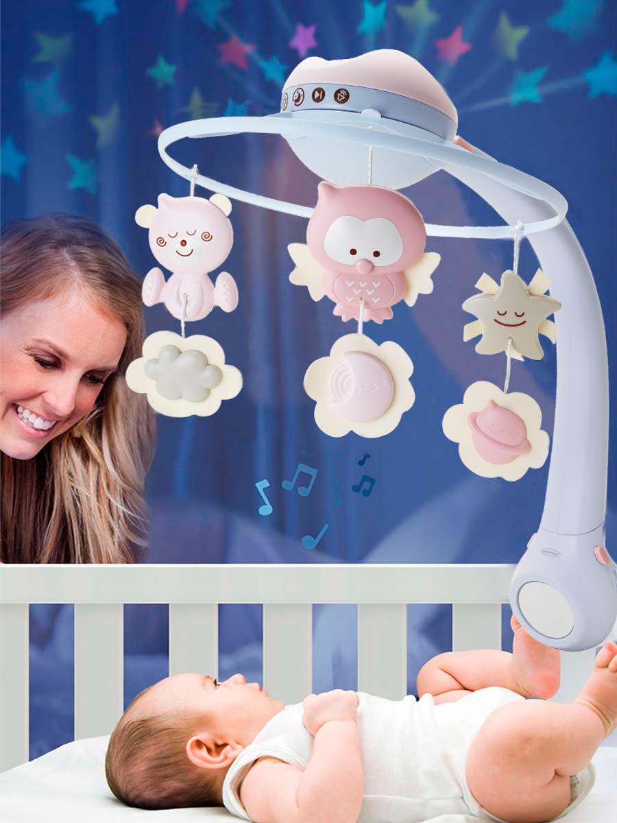 Мобиль INFANTINO 3 в 1 Музыкальный розовый - фото 13