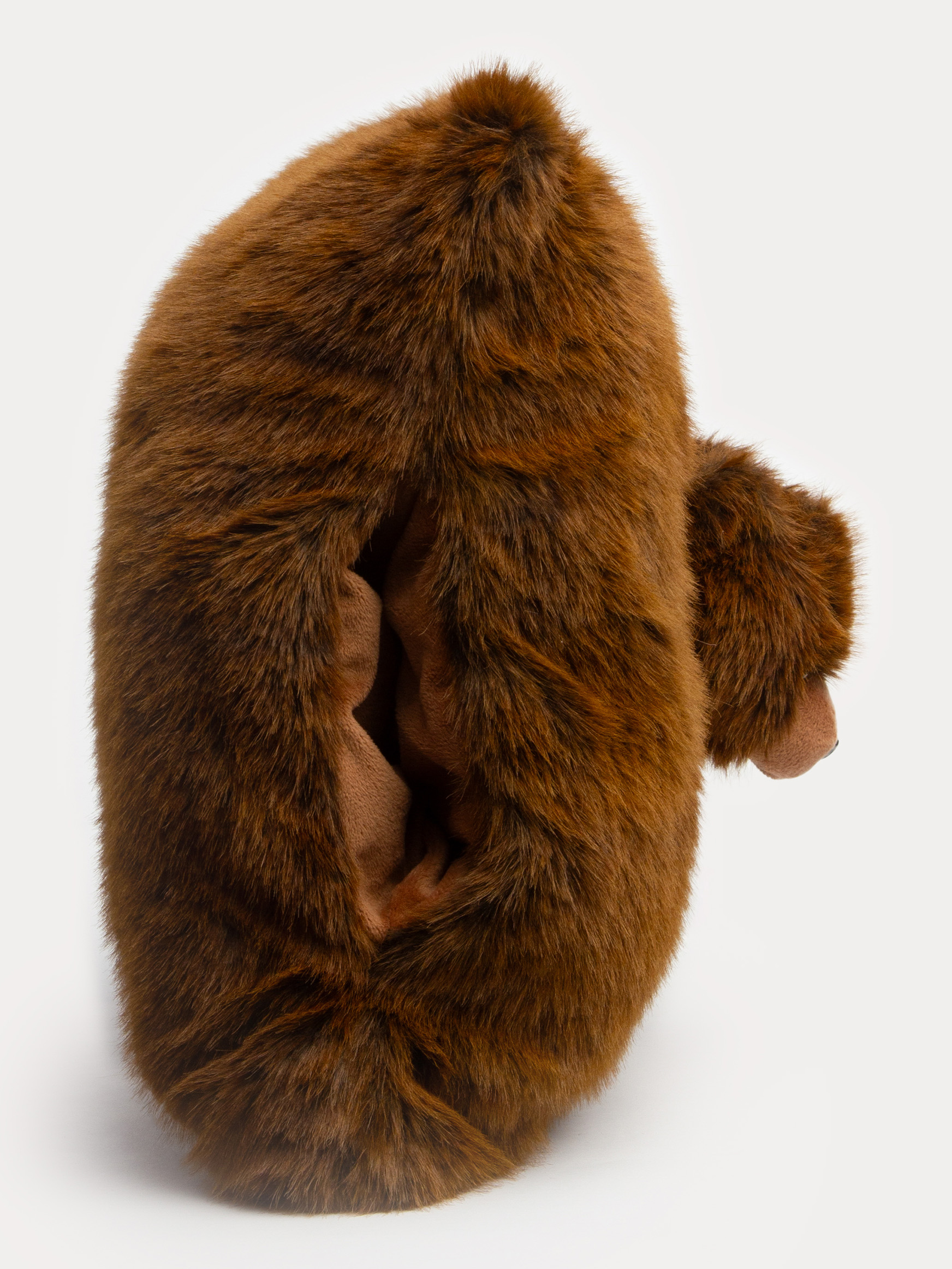 Подушка GULLIVER toys Медведь темно-коричневая 32 см - фото 4