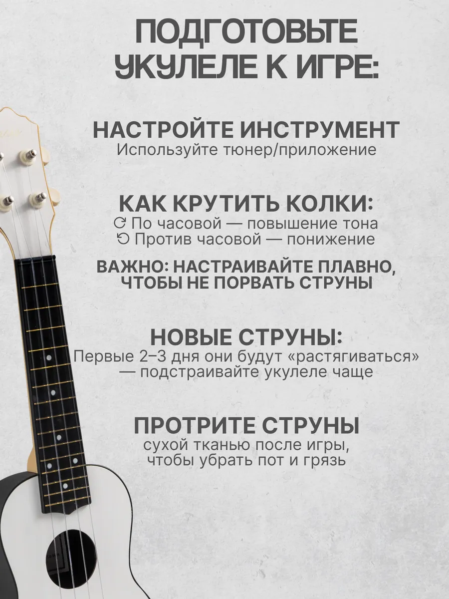 Игрушка музыкальная Terris PLUS 50 WH укулеле - фото 4