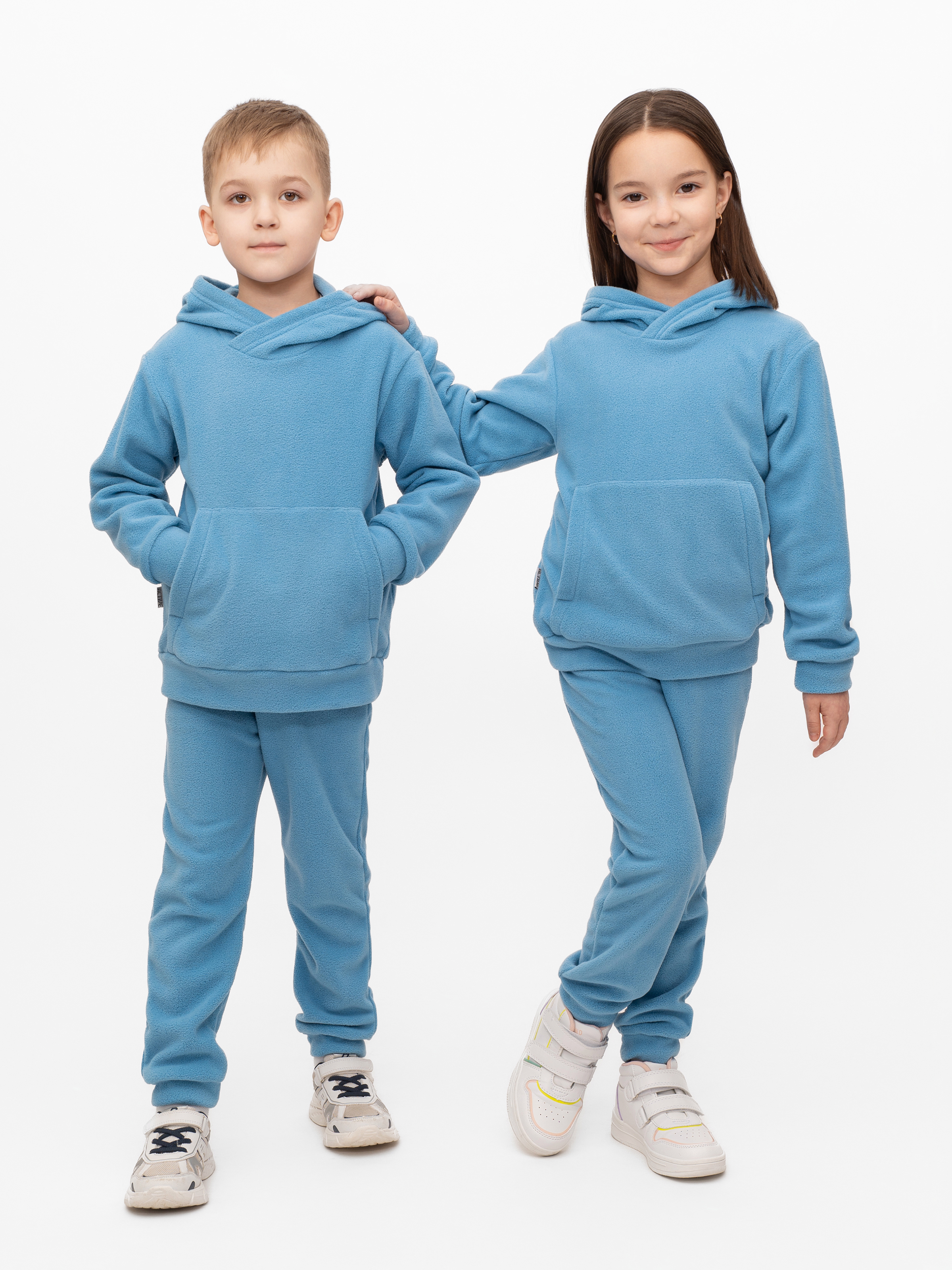 Худи и брюки Утенок 7043г(ш) голубой - фото 24