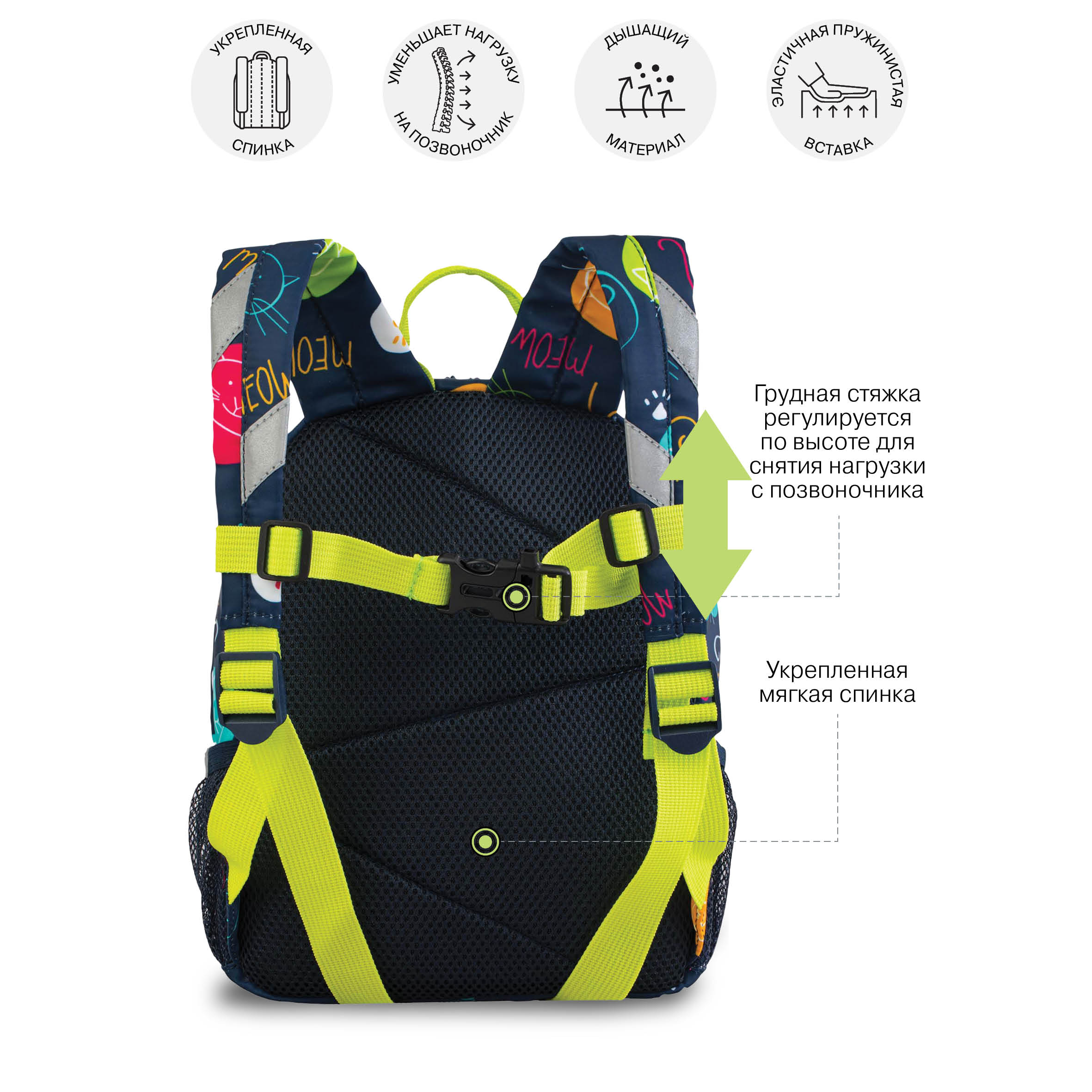 Рюкзак дошкольный Grizzly Мяу - фото 9