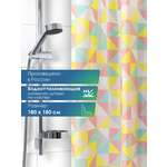 Штора для ванной комнаты и душа VILINA текстильная водоотталкивающая 180х180 см полиэстер