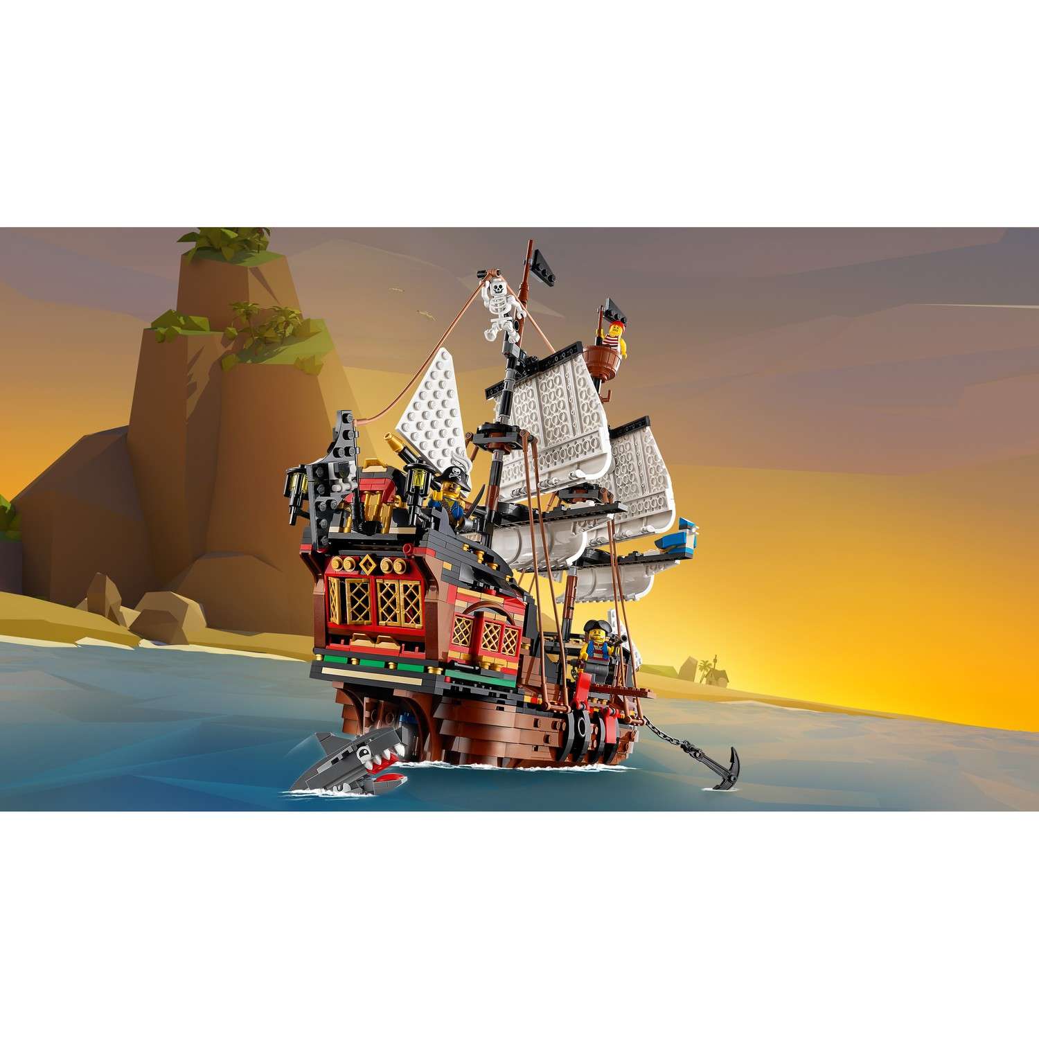 Конструктор LEGO Creator Пиратский корабль блочный - фото 15