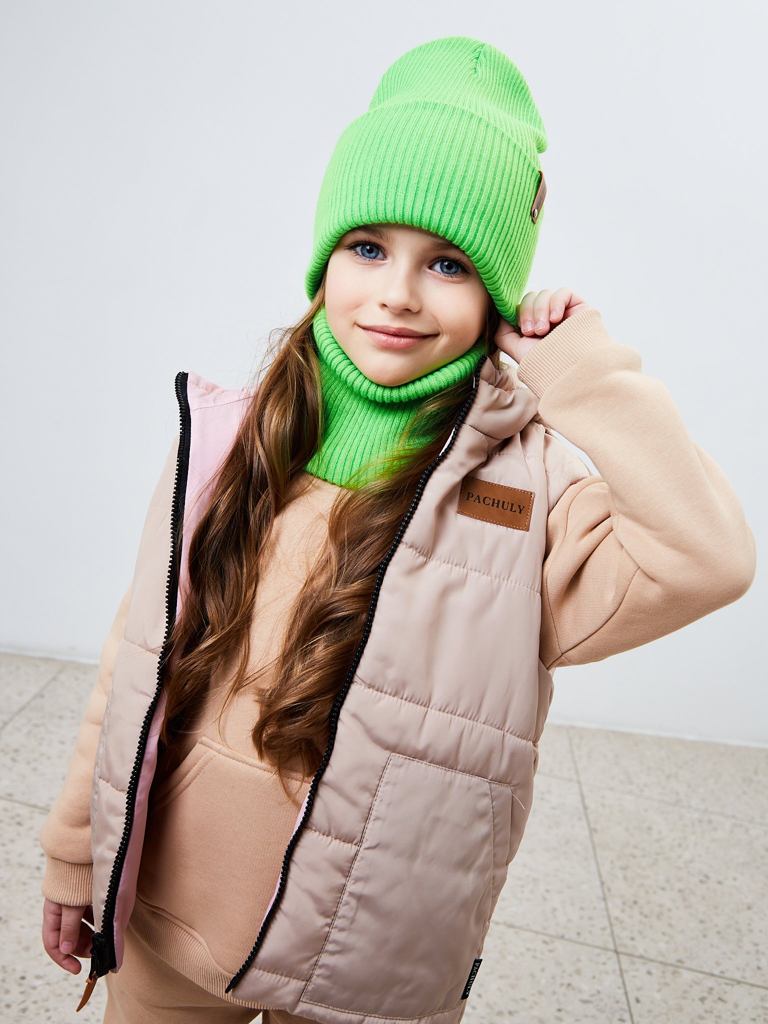 Шапка и снуд KUBRIO KU-H-52-lopata-LgreenG - фото 12