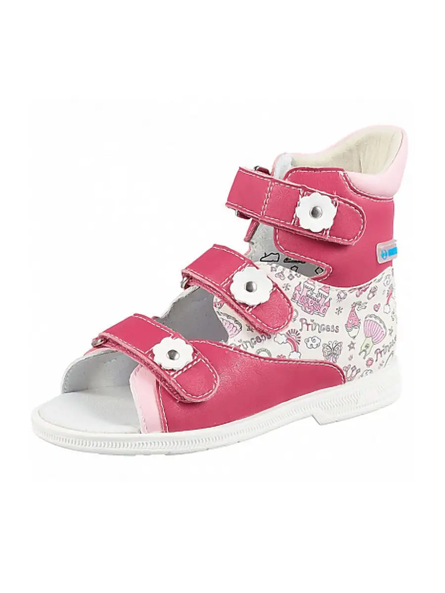 Сандалии ORTMANN kids 7.29.2_EGER_малиновый, принт - фото 3