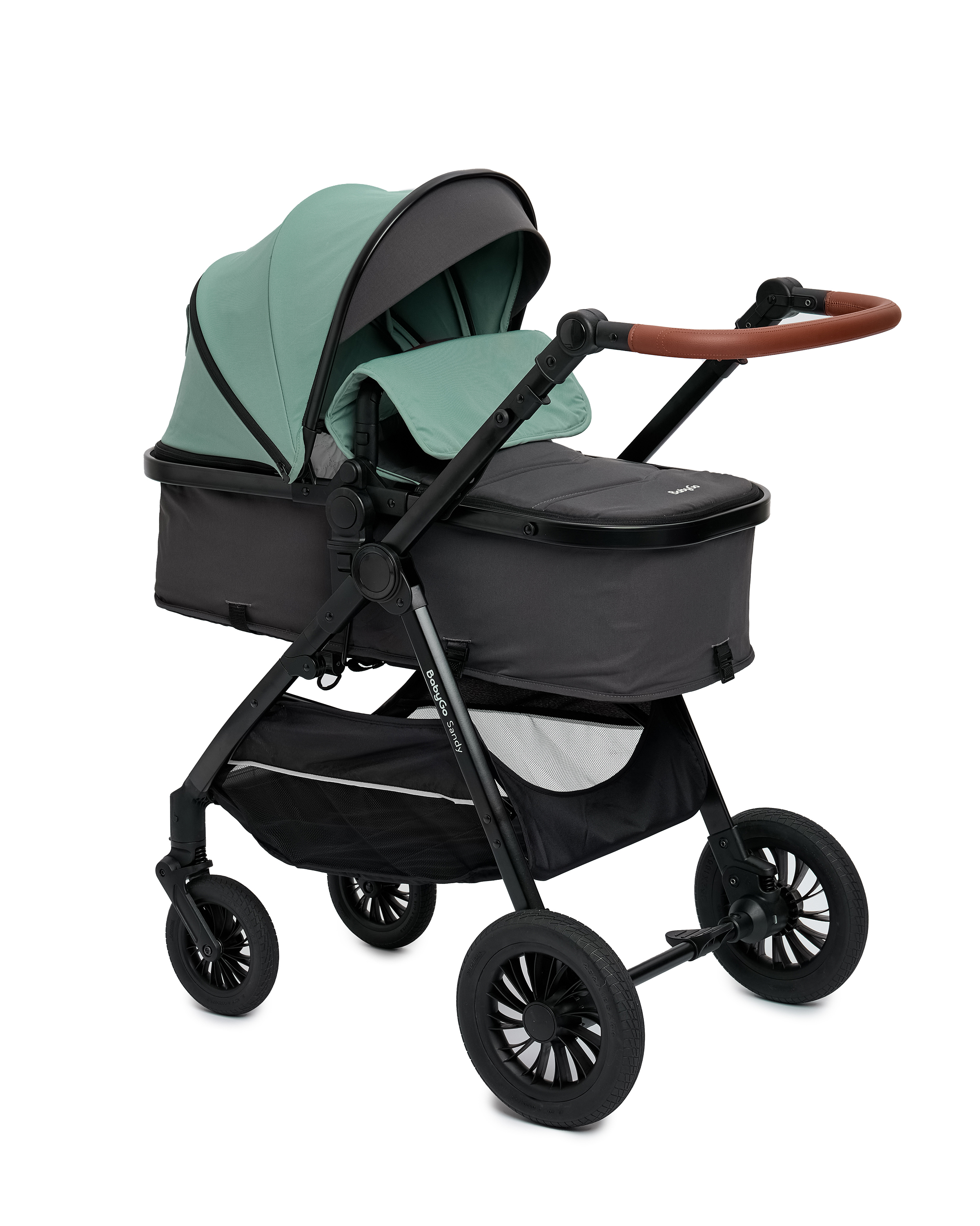 Коляска 2в1 BabyGo Sandy бирюзовый - фото 1