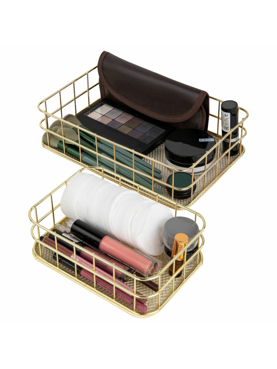 Органайзер для косметики и канцелярии MONTE VITA корзинка для мелочей набор 2 штуки - фото 7