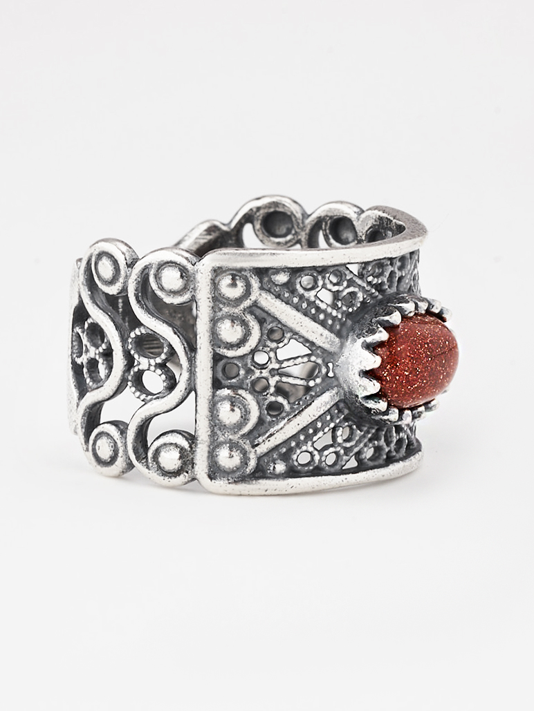 Кольцо Shine and Beauty 80878-13-к-авантюринкорич - фото 6