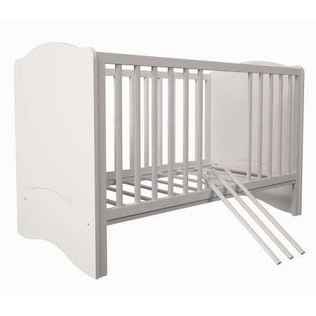 Детская кроватка Polini kids прямоугольная, без маятника (белый)