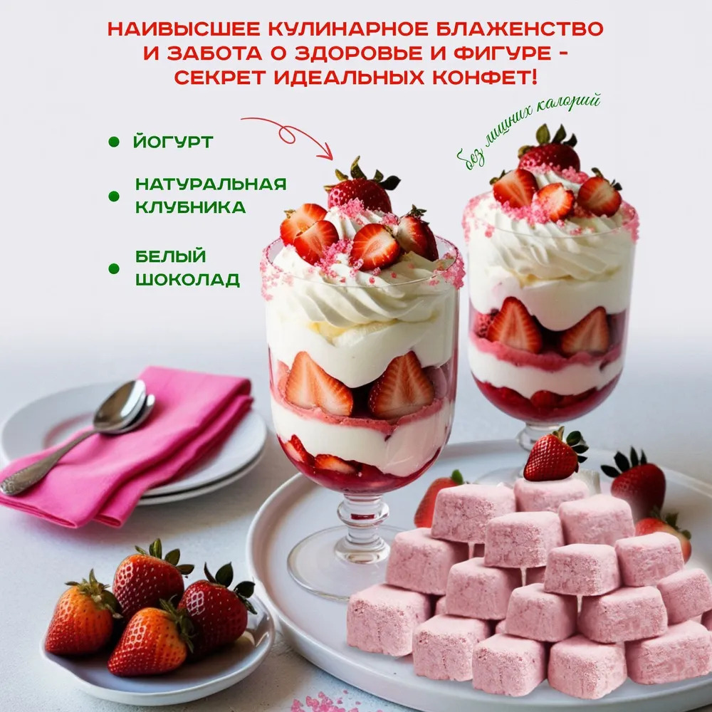 Десерт шоколадно-йогуртный Твоя еда с клубникой - фото 2