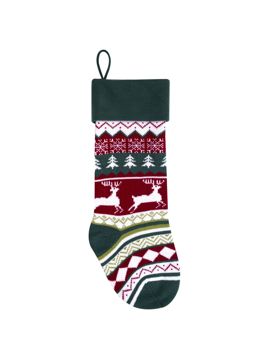 Новогодний носок для подарков Золотая сказка большой 25x2,5x47 см - фото 5