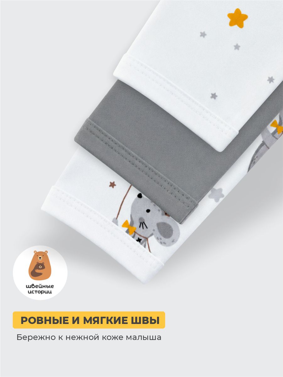 Комбинезон 3 шт ШВЕЙНЫЕ ИСТОРИИ откр_слипымыши - фото 6
