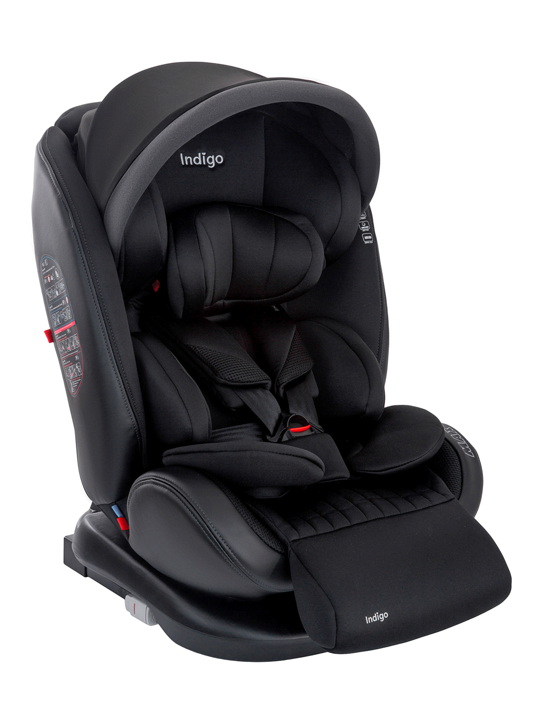 Автокресло Indigo MAX-X черный Isofix 0+/1/2/3 (0-36 кг) черный - фото 12