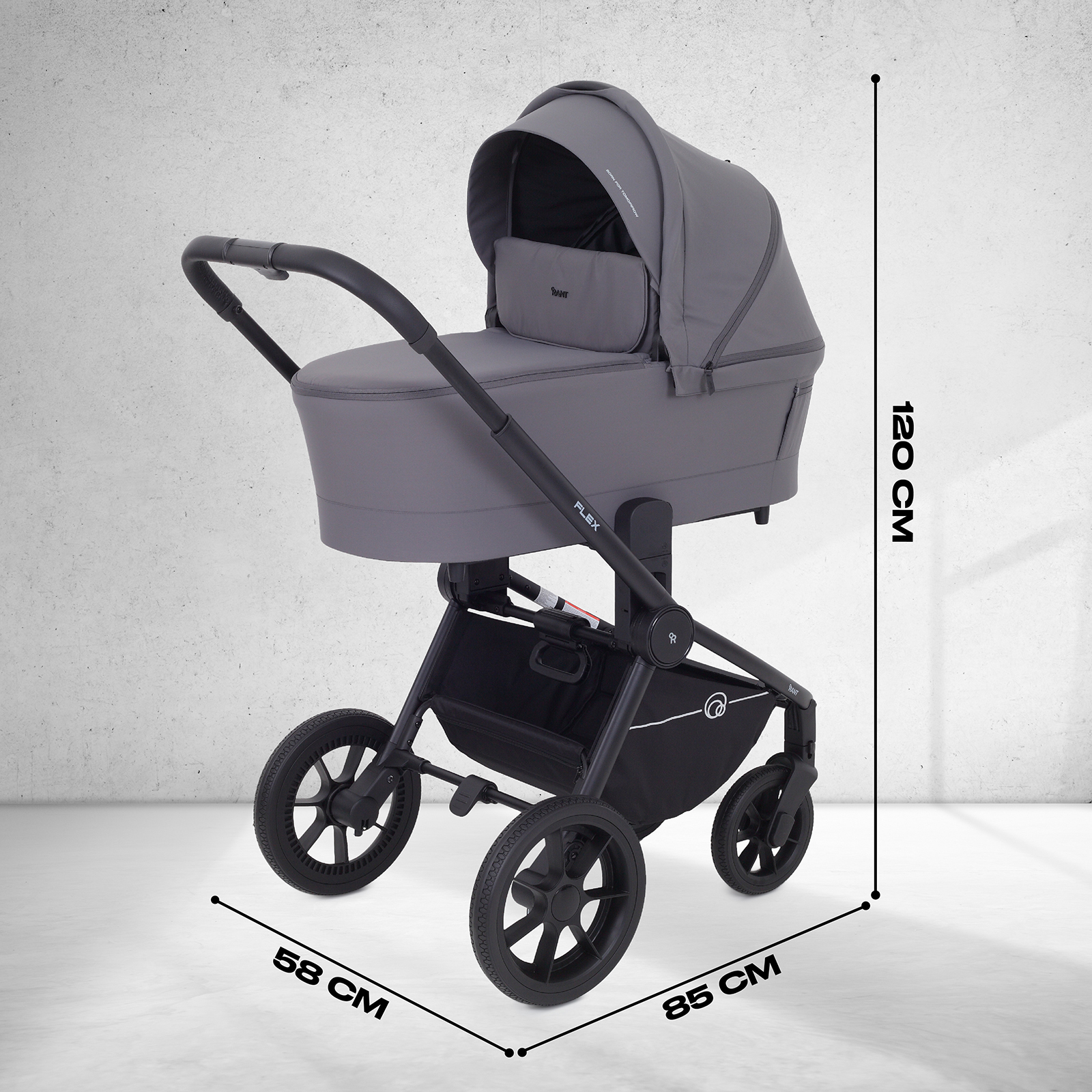 Коляска 2в1 Rant Flex 2 в 1 серый - фото 2