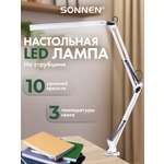 Лампа настольная Sonnen светильник на рабочий стол светодиодный led на струбцине