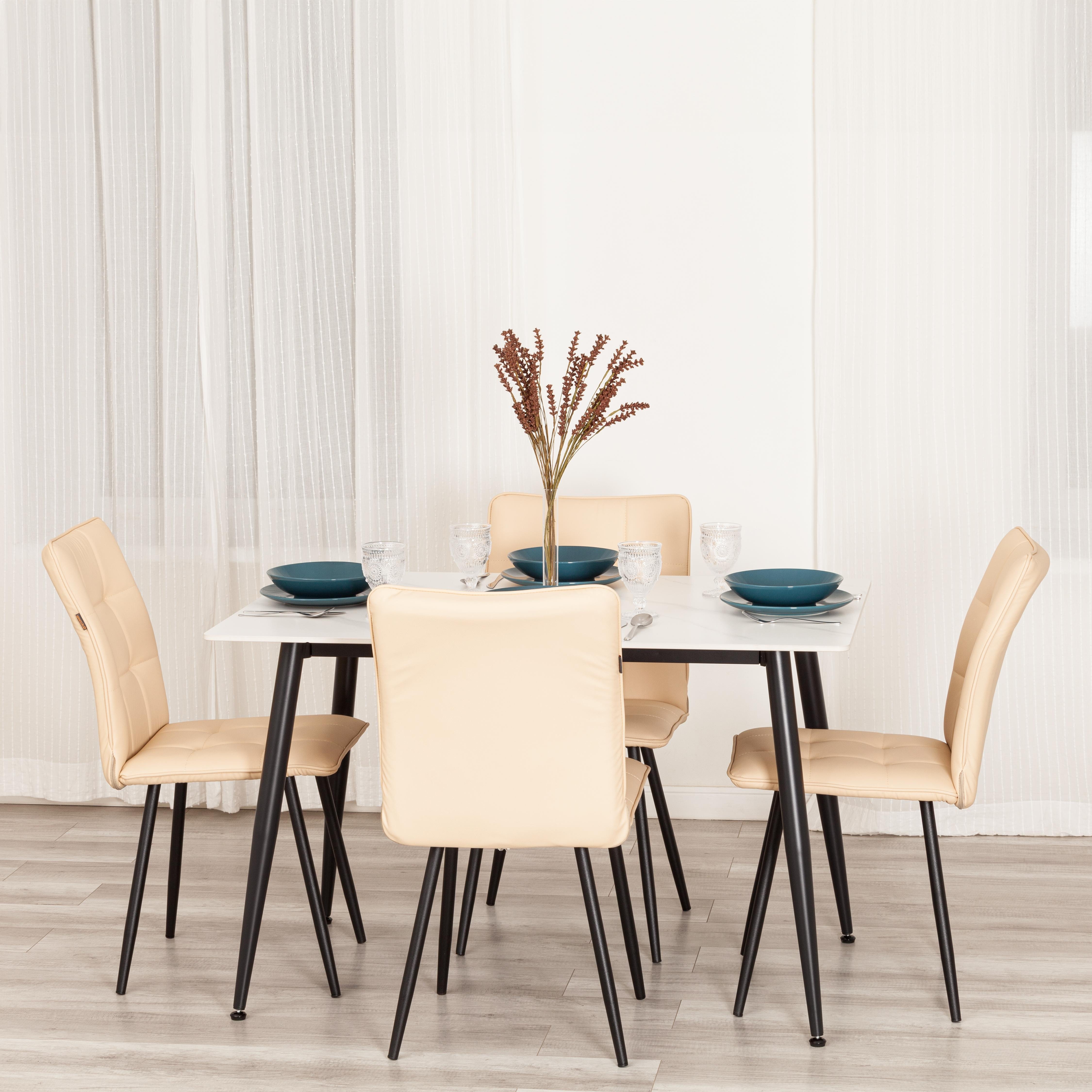 Стул TETCHAIR Bari LT экокожа бежевый 2 шт. - фото 10