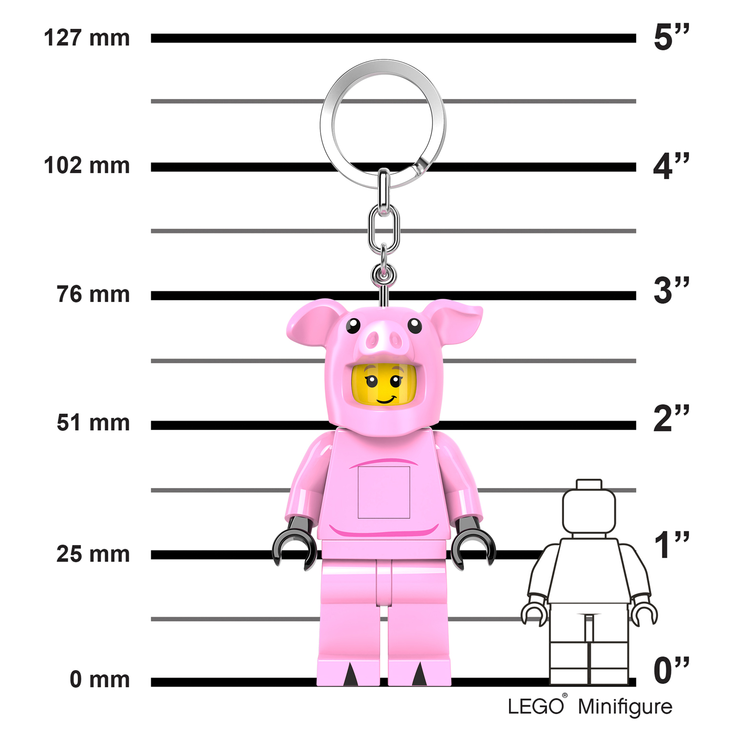 Брелок LEGO Minifigures - Девочка-Свинка 1 шт. - фото 5