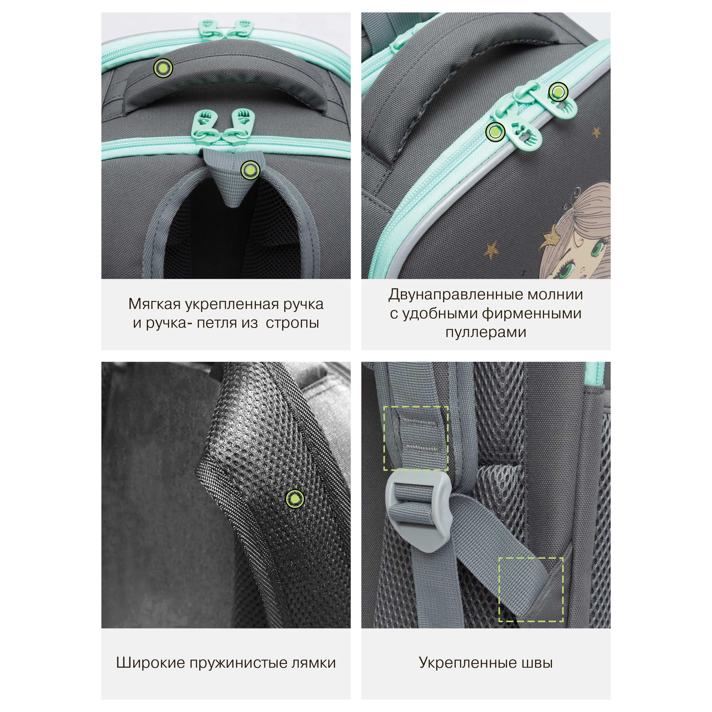 Ранец Grizzly для девочки - фото 14