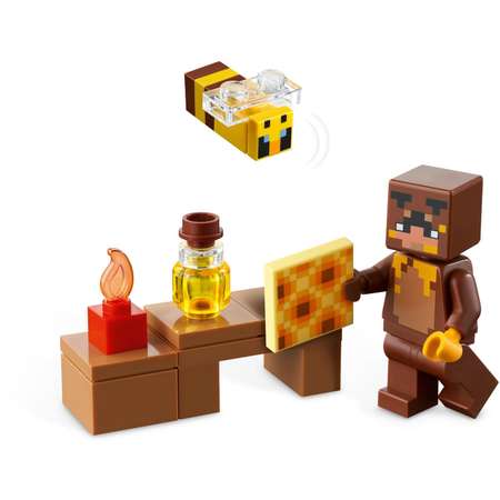 Конструктор LEGO Minecraft Пчелиный коттедж блочный