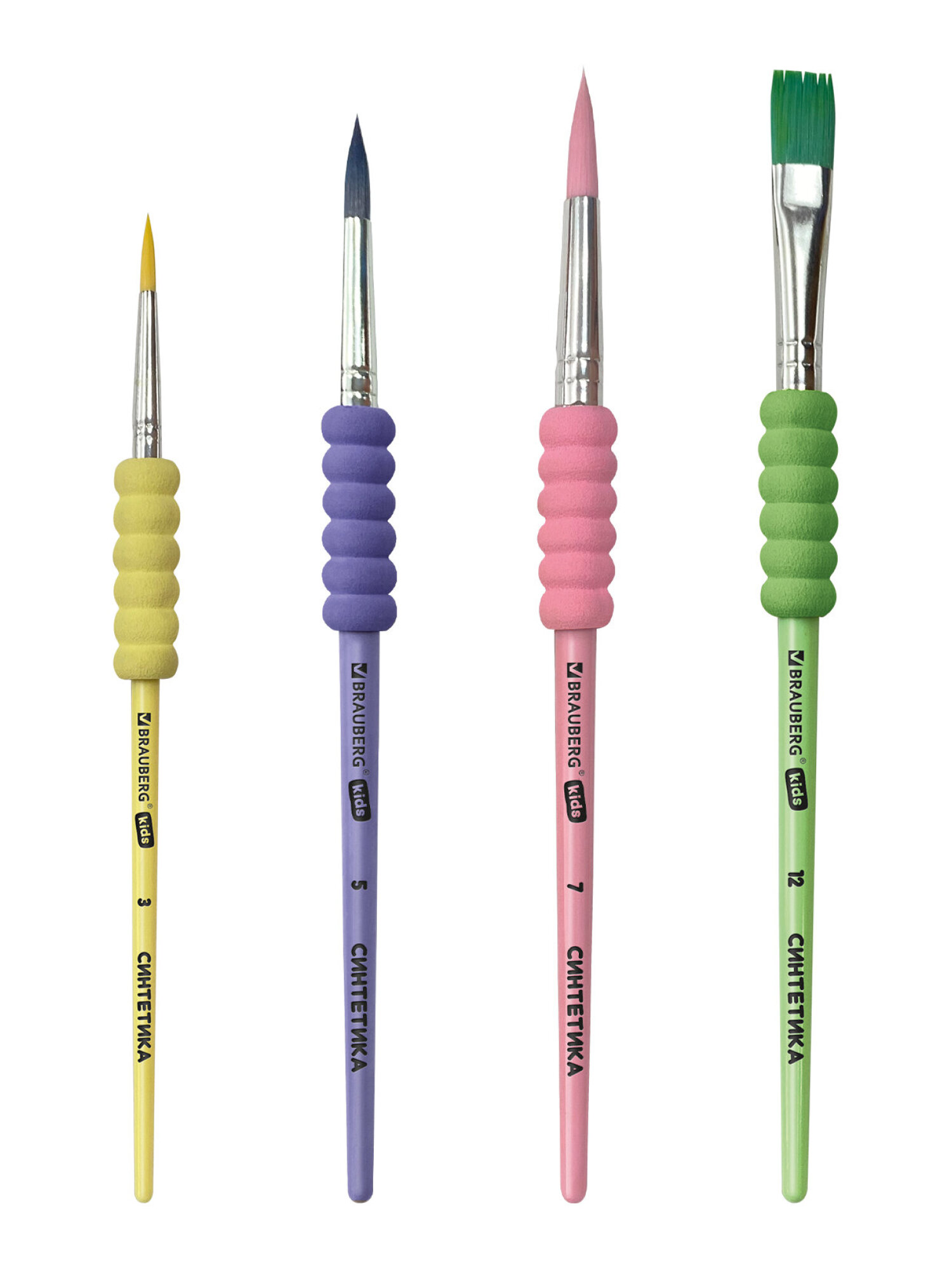 Кисть Brauberg 4 шт. (синтетика) - фото 3